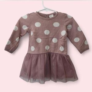 H&M Baby Dusty Pink Knit Sweater Dress